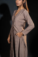 Lobelia Earthy Brown Kurta Set