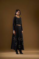 Orchid Black Skirt & Top Set