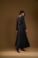 Orchid Black Skirt & Top Set