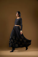 Orchid Black Skirt & Top Set