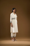 Zinnia Off-White Shacket Kurta Set