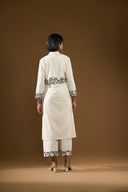 Zinnia Off-White Shacket Kurta Set
