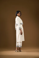 Zinnia Off-White Shacket Kurta Set
