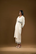 Zinnia Off-White Shacket Kurta Set