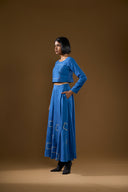 Orchid Blue Grid Skirt & Top Set