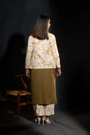 Tansy Olive & Yellow Kurta Set with Jacket