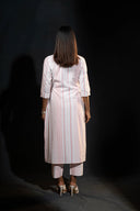 Anemone Pink Handloom LAYERED Kurta Set