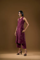 Aster Wine kurta Co-ord Set