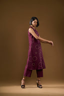 Aster Wine kurta Co-ord Set