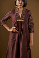 Marigold Brown & Gold Kurta Set