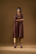 Marigold Brown & Gold Kurta Set