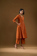 Tulip Rust Orange Wrap Co-Ord Set