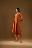 Tulip Rust Orange Wrap Co-Ord Set