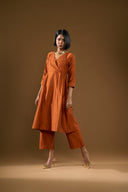 Tulip Rust Orange Wrap Co-Ord Set