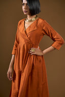 Tulip Rust Orange Wrap Co-Ord Set