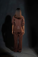 Iris Brown Co-ord Set with Meditation Motifs