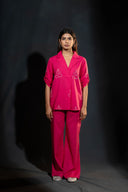 Iris Fuchsia Co-ord Set with Meditation Motifs