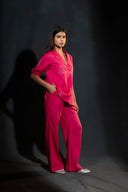 Iris Fuchsia Co-ord Set with Meditation Motifs