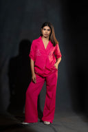 Iris Fuchsia Co-ord Set with Meditation Motifs