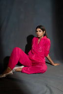 Iris Fuchsia Co-ord Set with Meditation Motifs