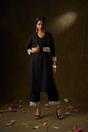 Zinnia Black Shacket Kurta Set