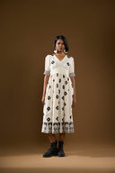 Daffodil Beige Dual Bloom Dress