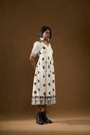 Daffodil Beige Dual Bloom Dress