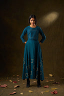 Orchid Teal Grid Skirt & Top Set