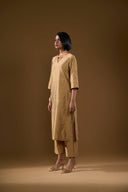 Lily Golden Silk Kurta Set