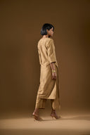 Lily Golden Silk Kurta Set