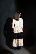 Gardenia Black & Off-White Panel Dress