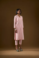 Jasmine Peach-fur Silk Kurta Set