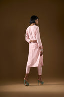Jasmine Peach-fur Silk Kurta Set