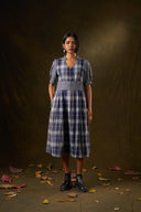 Bluepea Gingham Midi Dress
