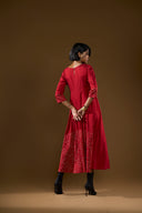 Sage Glossy Maroon Maxi Dress