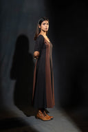 Azalea Mocha and Black Panel Dress