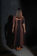 Azalea Mocha and Black Panel Dress