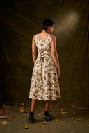 Maple Printed Back -Tie Dress