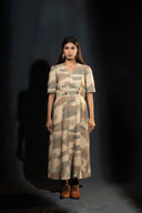 Senna Earthy Camouflage Wrap Dress