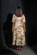 Senna Earthy Camouflage Wrap Dress