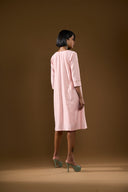 Dahlia Peach-fur Shacket Dress