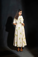 Primrose Beige & Mint Green Wrap Dress