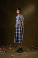 Bluepea Gingham Midi Dress