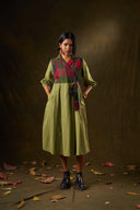 Heather Olive & Plaid Dress