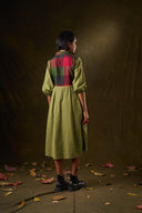 Heather Olive & Plaid Dress