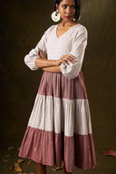Sahara Rose Polka Tiered Midi Dress
