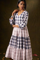 Periwinkle Tiered Midi Dress