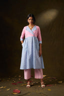 Bellflower Gingham Handloom Kurta Set