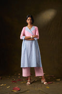 Bellflower Gingham Handloom Kurta Set