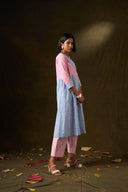 Bellflower Gingham Handloom Kurta Set